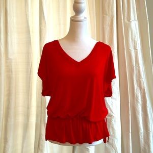 Cabi red tunic, never worn, size small